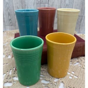 Set of 5 Fiesta Vintage Juice Tumblers 3.5" 1940s
